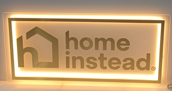 Custom 3D Acrylic Backlit Logo Sign for Business Salon Office Wall Decor