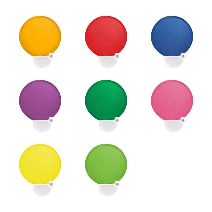 Custom Hand Fan with Case, Round Fold-up Flying Disc Fan