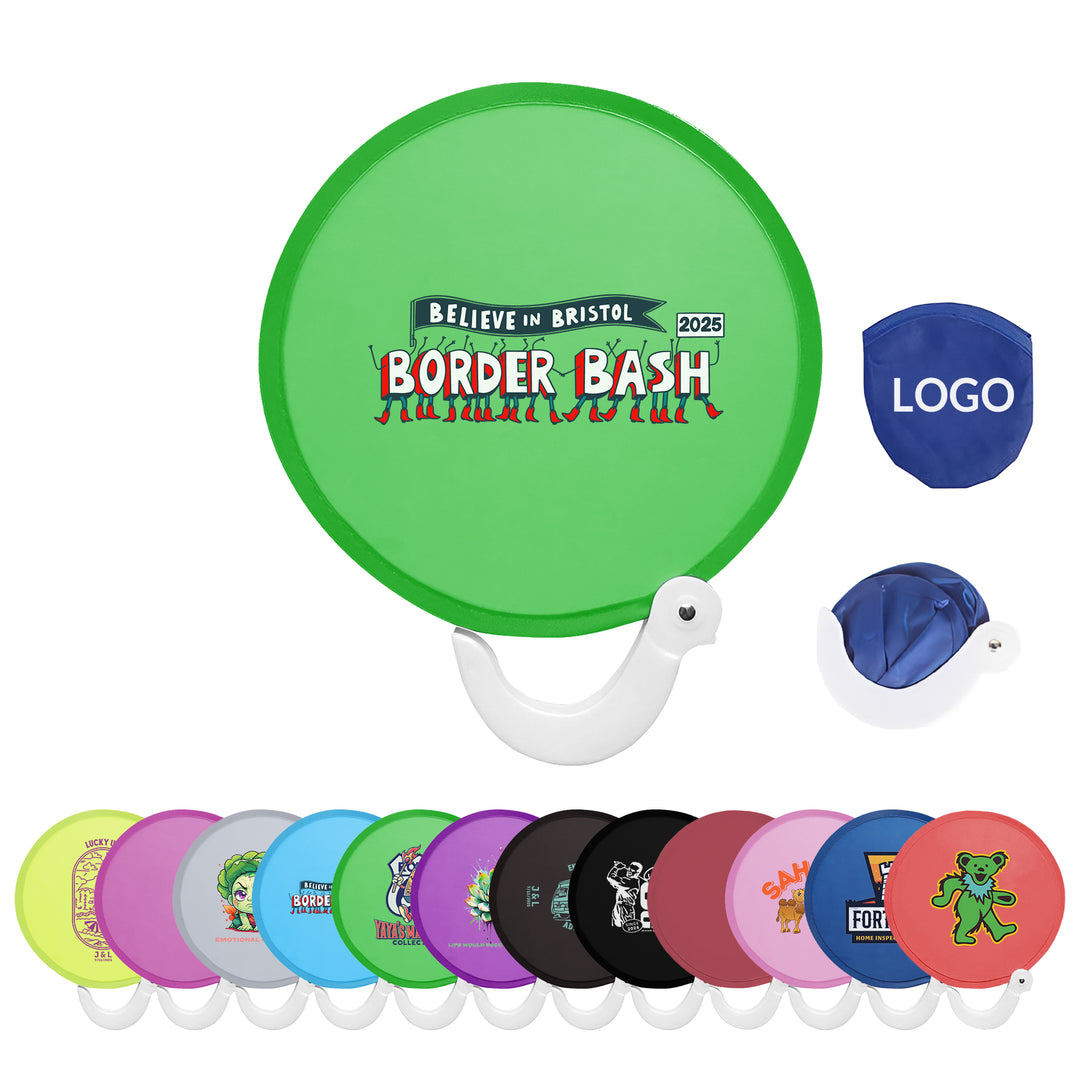 Custom Foldable Round Fan - Pop-Up Flexible Fans