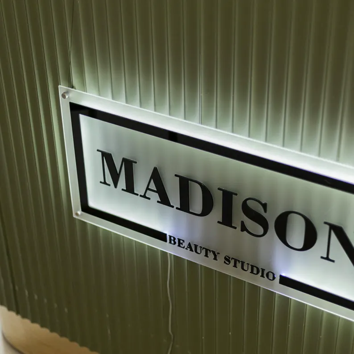 Custom 3D LED Backlit Sign,Custom Beauty Bar Sign,Personalized Wall Acrylic Sign,Custom Shop Signage For Office Decor,Custom LED logo sign