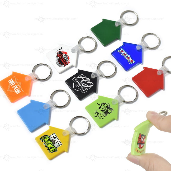 Custom Soft Keychain Souvenir Promo Gifts Personalised House Keyrings