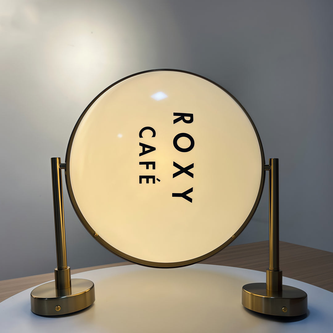 Custom Round Shape LED Light Box for Storefront, Outdoor Illuminated Logo Sign