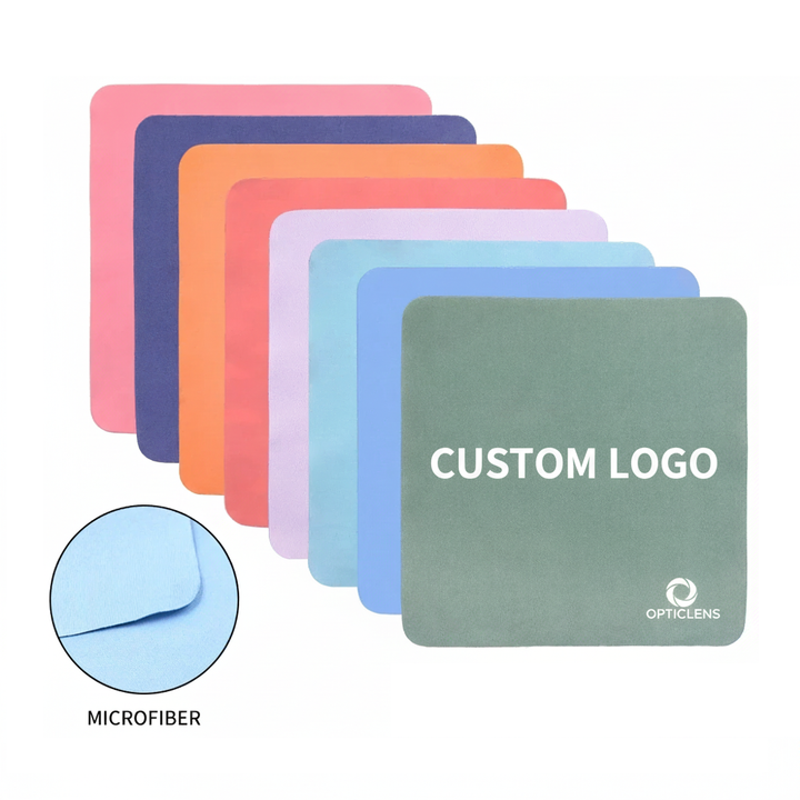 Custom Microfiber Multi-Color Cleaning Cloth for Eyeglasses And Screens