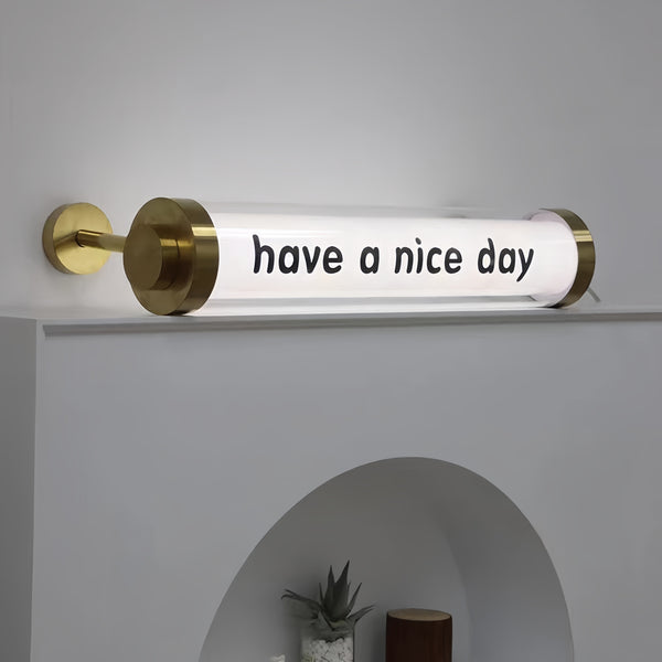 Custom Acrylic Cylindrical LED Light Box, Round Tube Hanging Advertising Sign