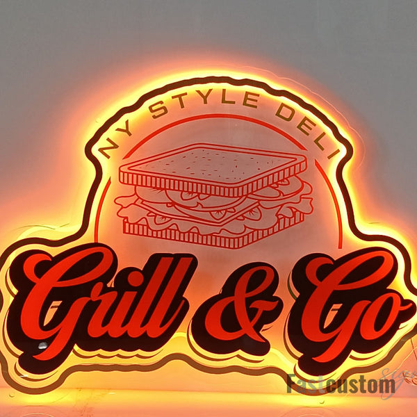 Acrylic Business Sign, Backlit Wall Logo, Lobby Salon Signage, Aesthetic Room Decor