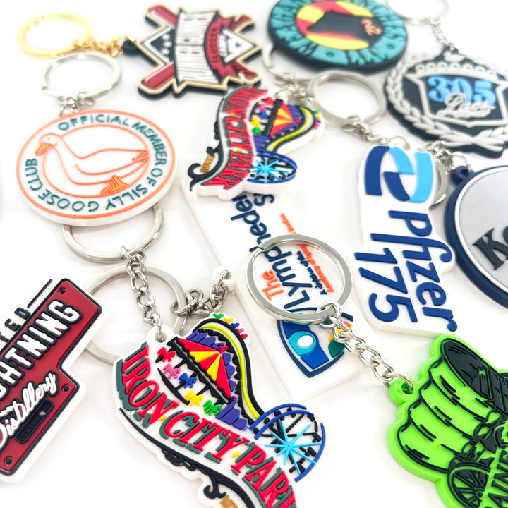 Custom PVC Rubber Keychains - Personalized Soft Enamel Keychain - Durable & Unique Gift