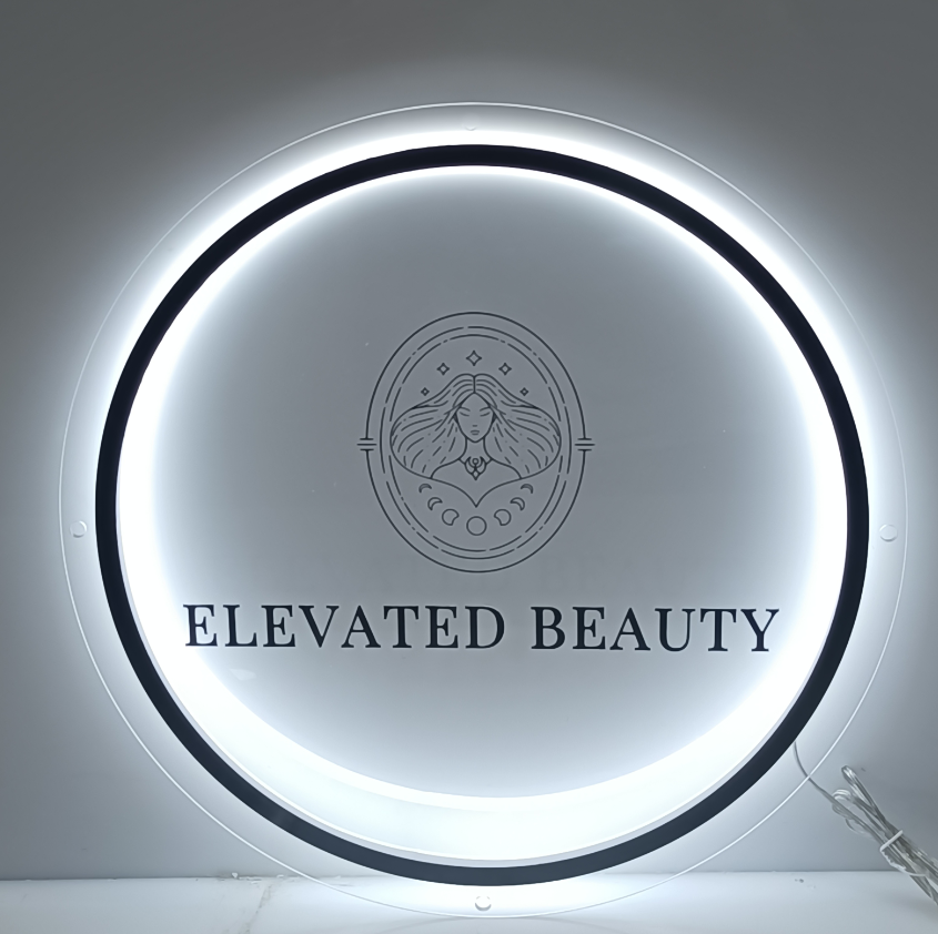 Custom Acrylic Backlit Signs LED Neon Sign for Beauty Salon Spa Shop Decor