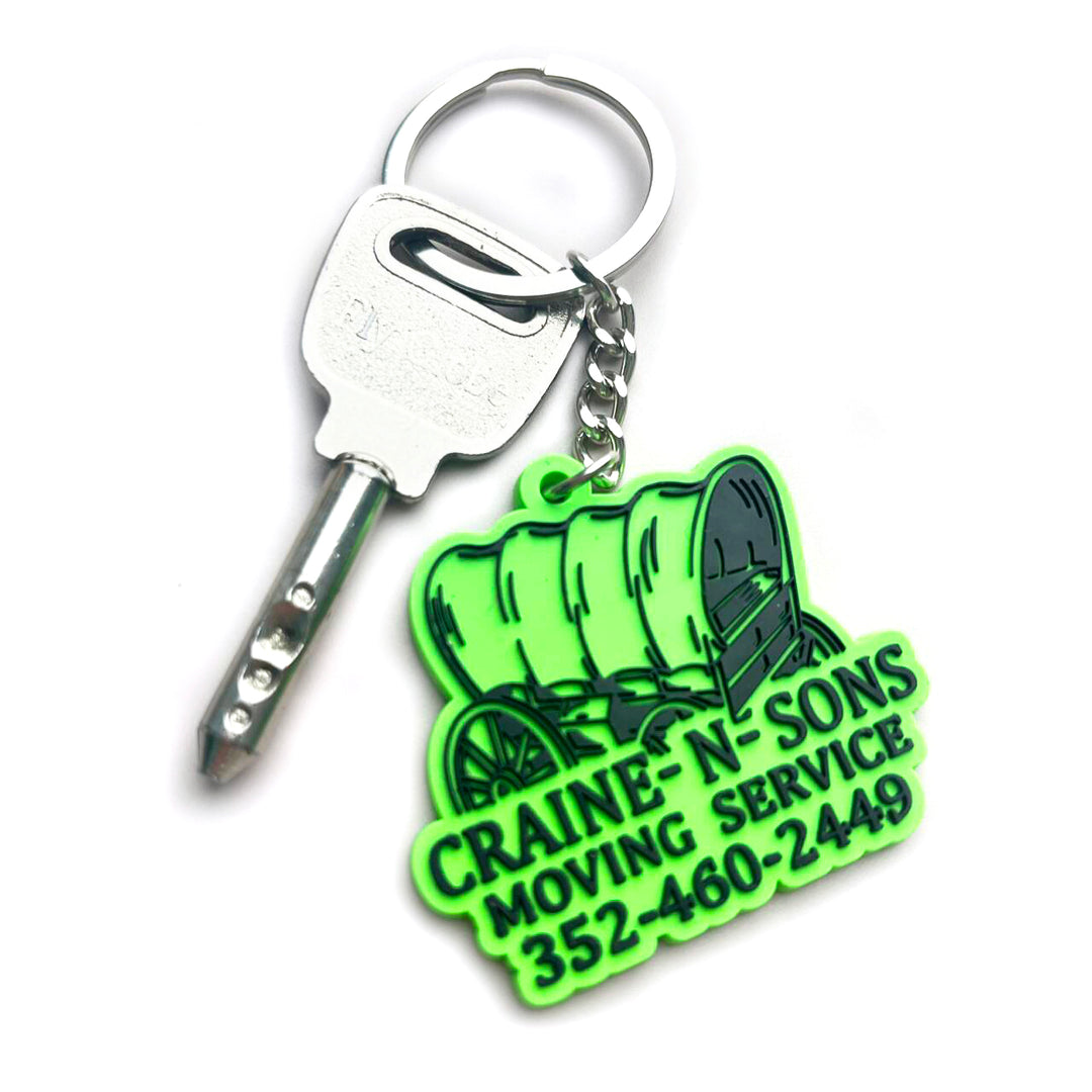 Custom PVC Rubber Keychains - Personalized Soft Enamel Keychain - Durable & Unique Gift