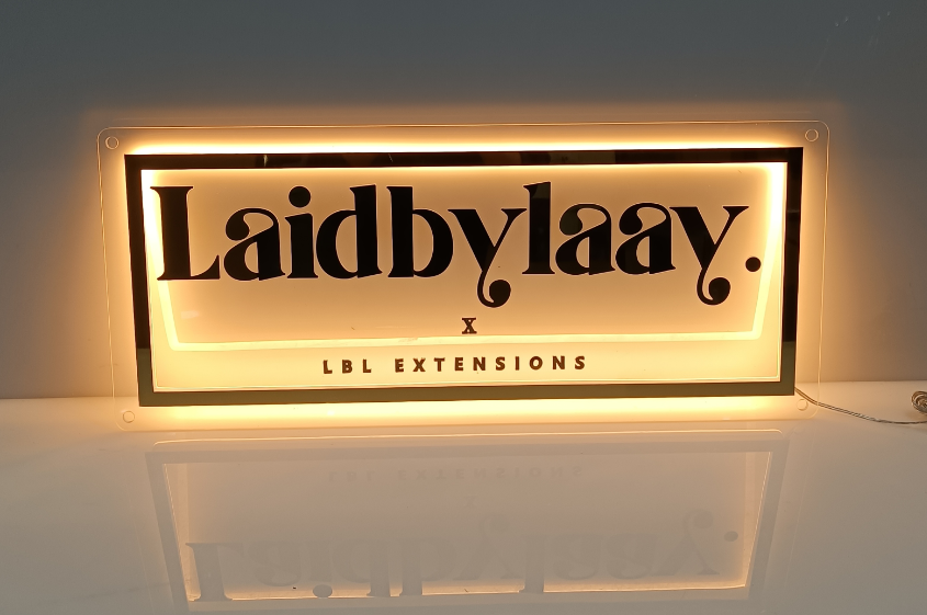 Custom 3D LED Backlit Sign,Custom Beauty Bar Sign,Personalized Wall Acrylic Sign,Custom Shop Signage For Office Decor,Custom LED logo sign