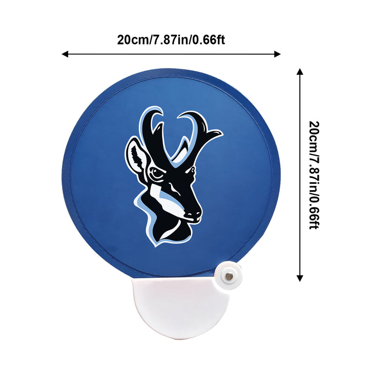 Custom Hand Fan with Case, Round Fold-up Flying Disc Fan