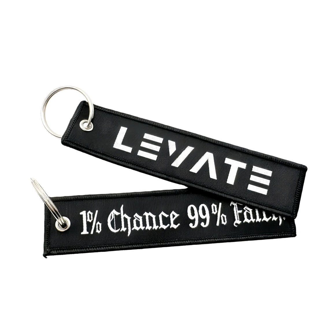 Custom Embroidered Key Tag, Personalized Fabric Keyring