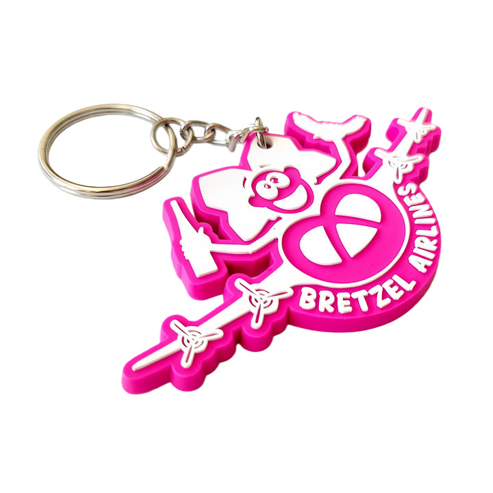Custom 2D/3D Soft Pvc Silicone Die Cut Keyring Rubber, Personalized Keychains