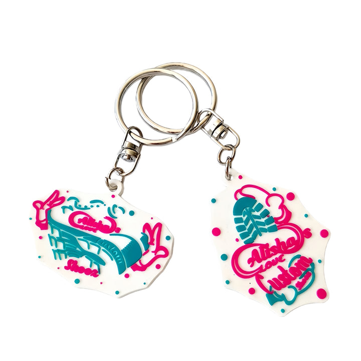 Custom 2D/3D Soft Pvc Silicone Die Cut Keyring Rubber, Personalized Keychains