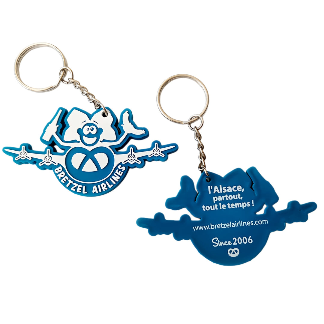Wholesale 3D PVC Rubber Keychain, Personalized Soft Silicone Keyring for Business