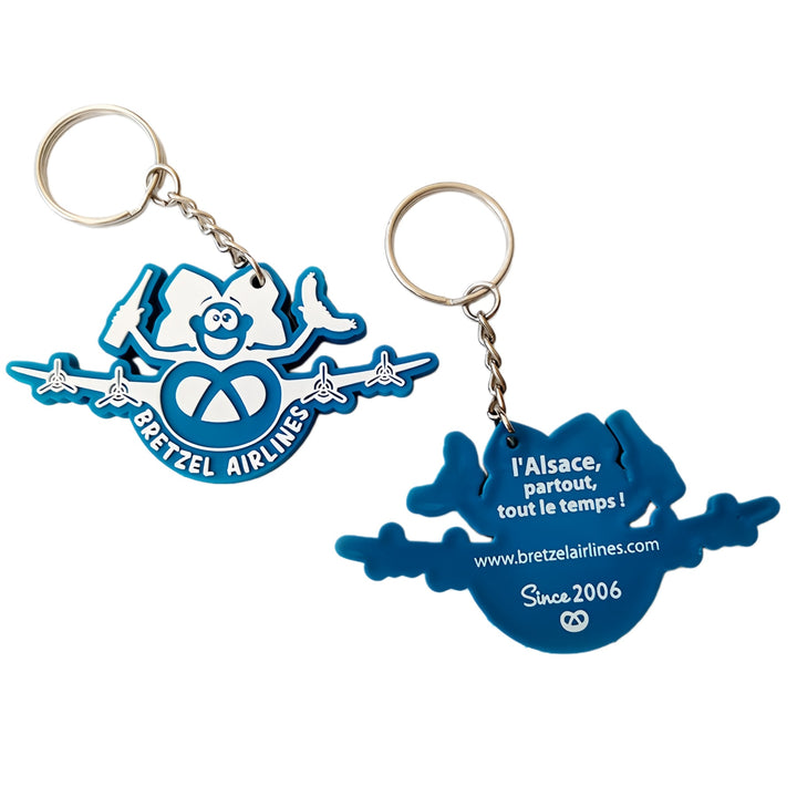 Wholesale 3D PVC Rubber Keychain, Personalized Soft Silicone Keyring for Business