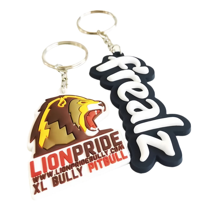 Wholesale 3D PVC Rubber Keychain, Personalized Soft Silicone Keyring for Business