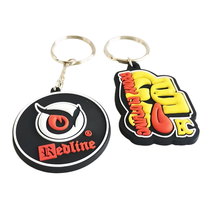 Custom 2D/3D Soft Pvc Silicone Die Cut Keyring Rubber, Personalized Keychains