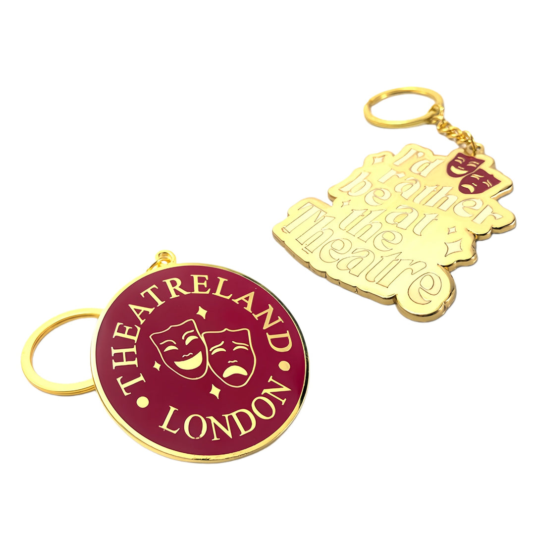 Custom Metal Keychain, Personalized Enamel or Die-Struck Keyring for Business & Events