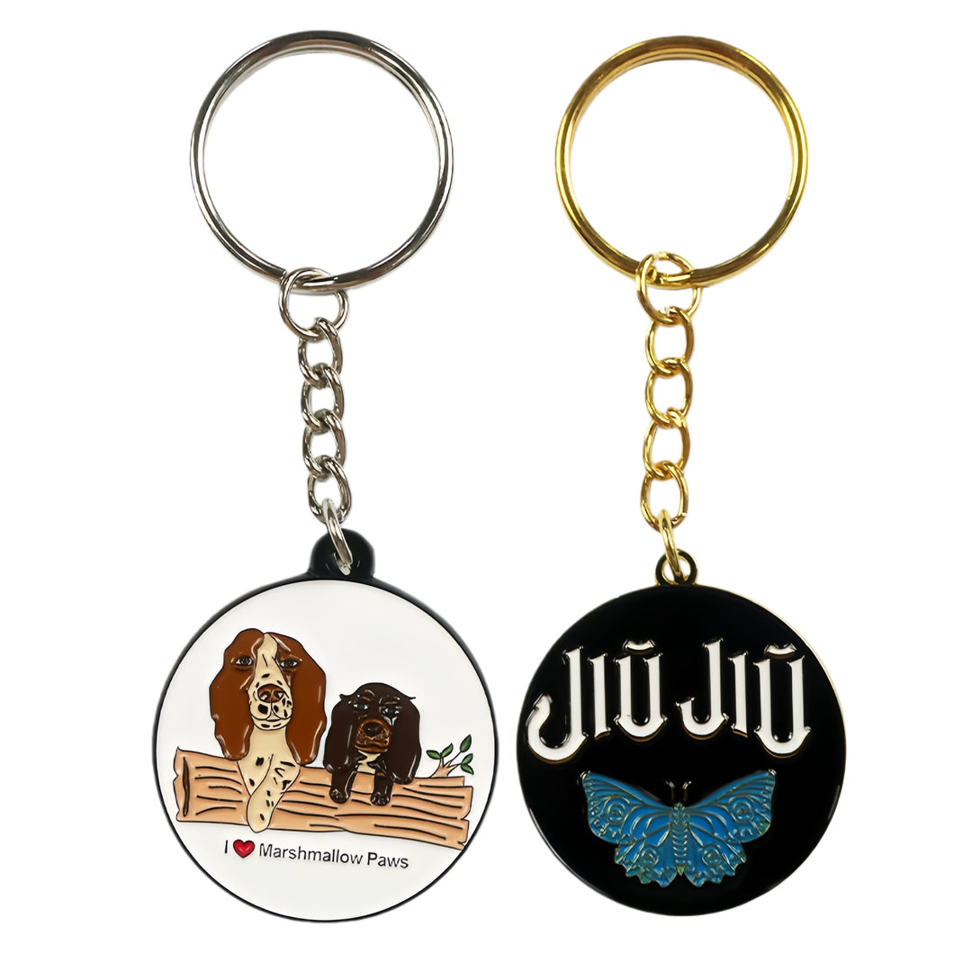 Custom Metal Keychain, Personalized Enamel or Die-Struck Keyring for Business & Events
