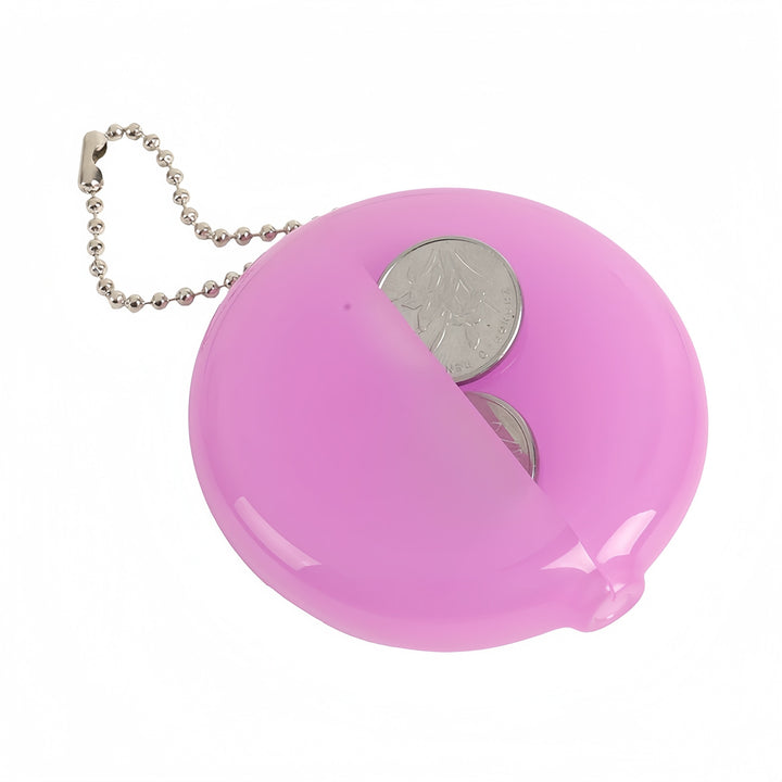 Vintage Rubber Squeeze Change Purse Keychains, Retro Coin Token Money Trinket Holder