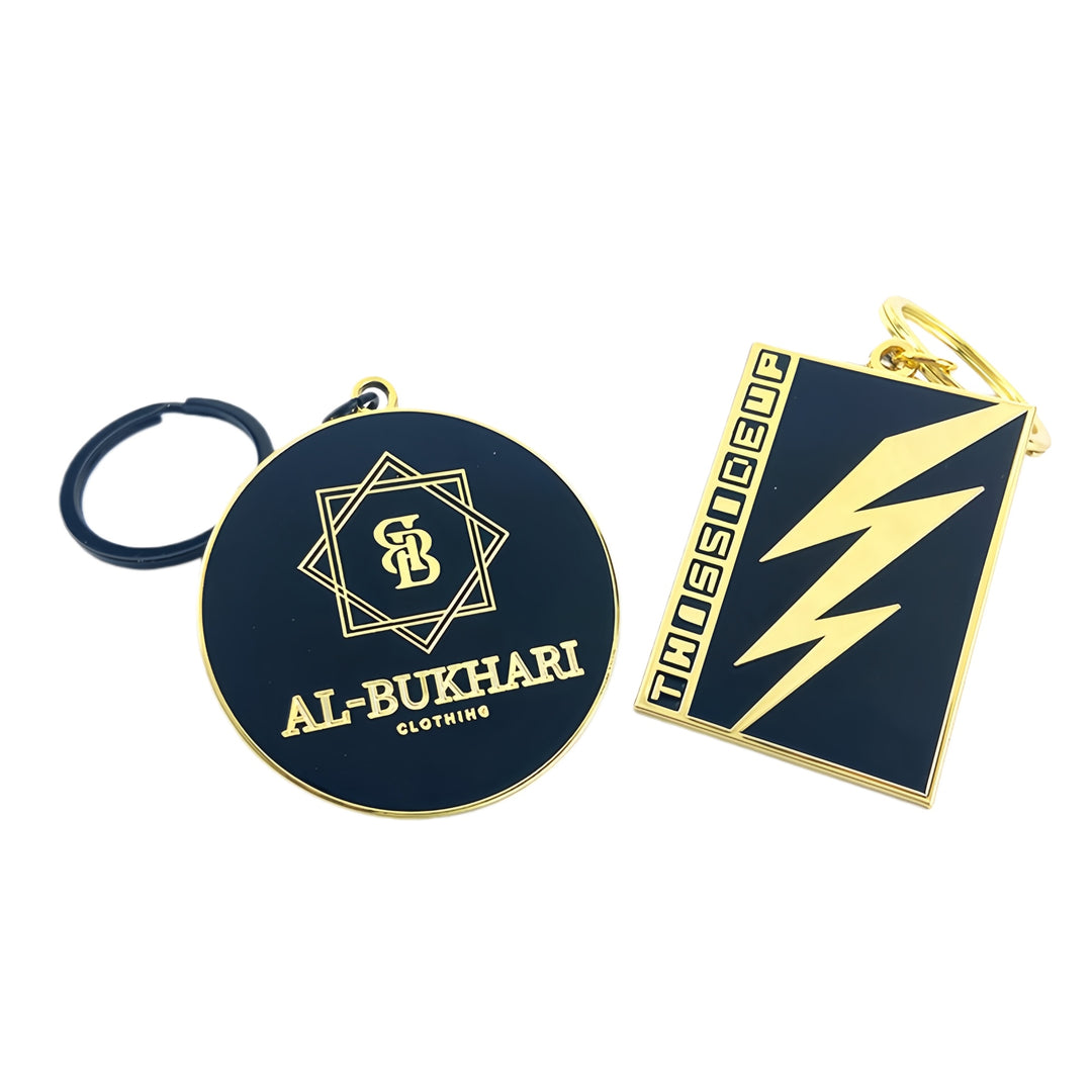 Custom Metal Keychain, Personalized Enamel or Die-Struck Keyring for Business & Events