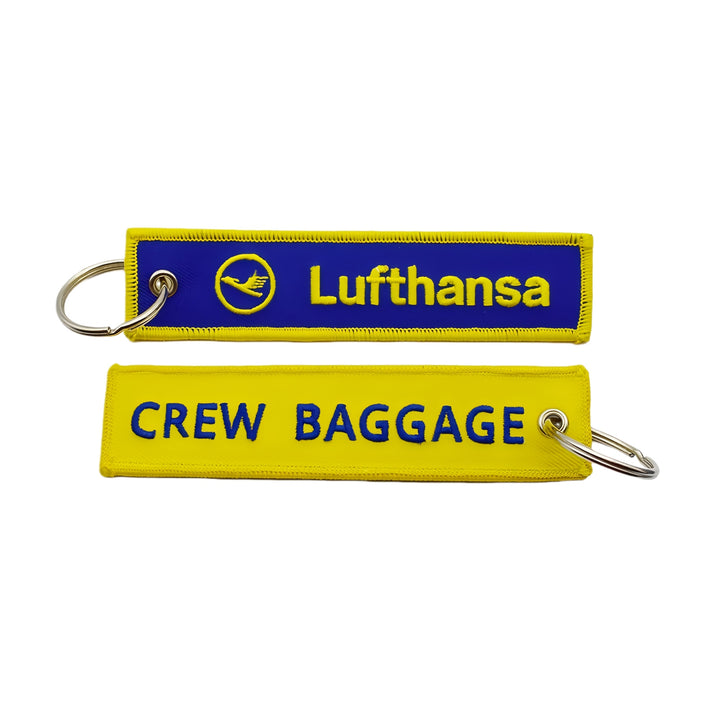 Custom Embroidered Key Tag, Personalized Fabric Keyring