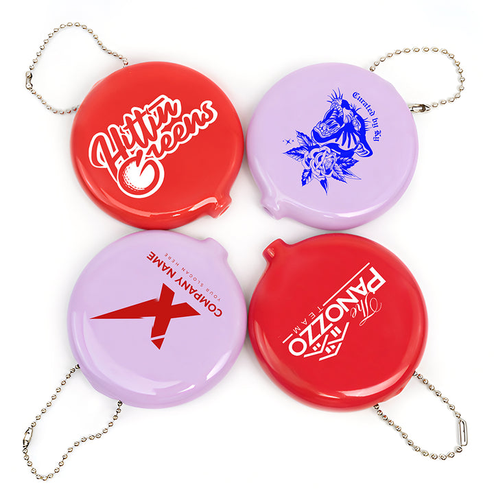 Vintage Rubber Squeeze Change Purse Keychains, Retro Coin Token Money Trinket Holder