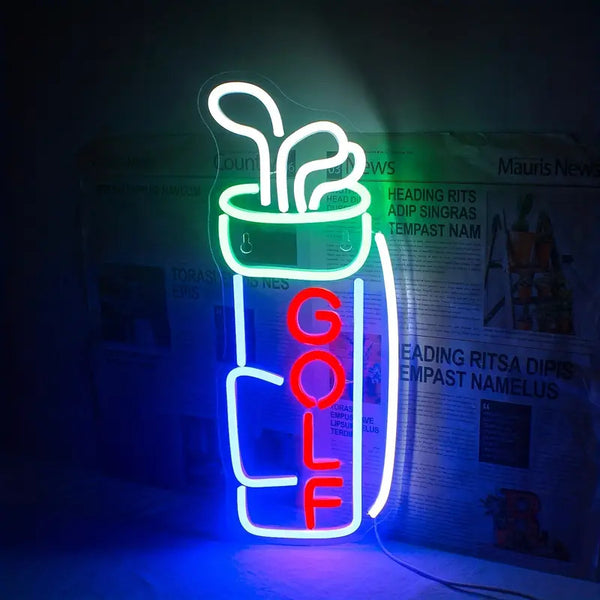 Golf Neon Sign Business LED Light Sign Golf Lover Gift